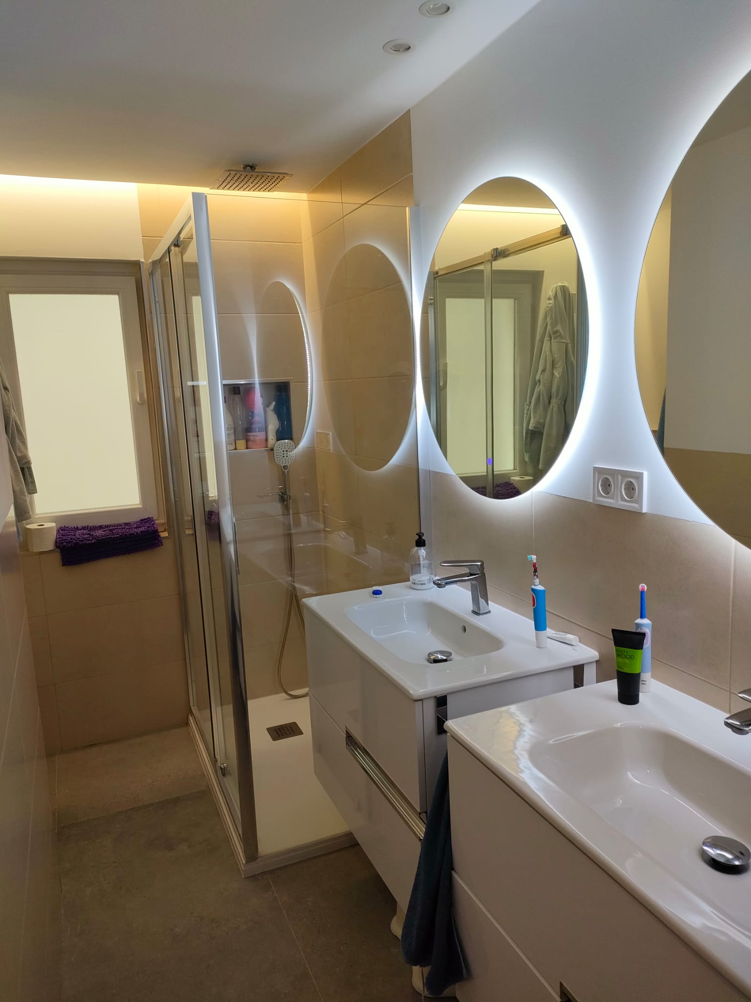 Trabajo de renovacion en baño.